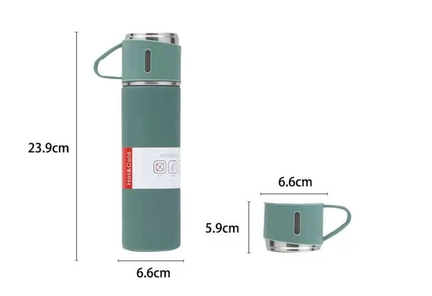 Elegance on the Go Stainless Steel Flask Set-Holiday Gifts-Sip in style with our Elegance on the Go Stainless Steel Flask Set. Choose from single cups or complete sets, crafted for durability and heat preservation.-okidokibro