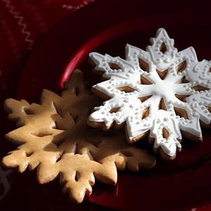 Snowflake Stainless Steel Mold-Home & Decor-Elevate your holiday baking with our oversized snowflake stainless steel mold. Perfect for Christmas treats. Choose Snowflake No. 1 or No. 2.-okidokibro