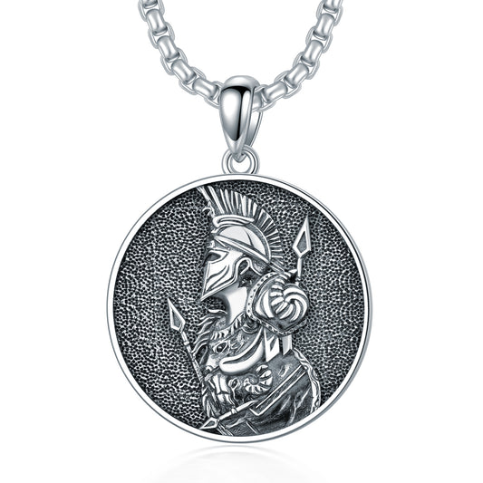 925 Sterling Silver Spartan Necklace-Fashion- Embrace resilience! Our 925 Sterling Silver Spartan Necklace, hypoallergenic and adorned with Viking rune-Thor's Hammer, symbolizes strength.-okidokibro