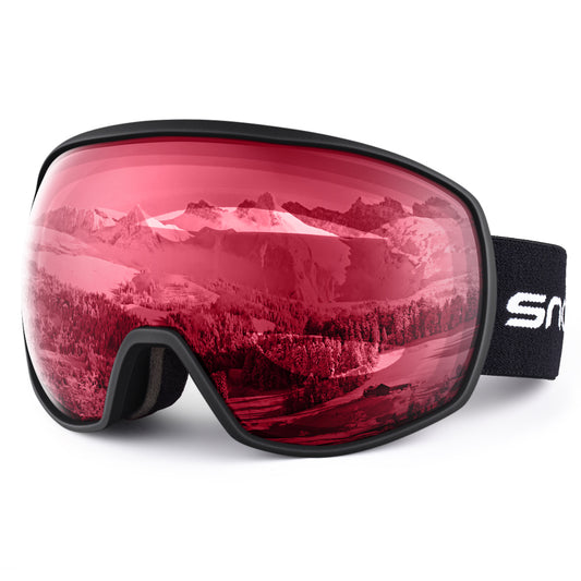 SNOWLEDGE Double-Layer Anti-Fog Ski Goggles-accessories for sports- Experience clear vision with SNOWLEDGE double-layer anti-fog ski goggles, perfect for mountaineering, suitable for both men and women, and accommodating eyeglasses.-okidokibro