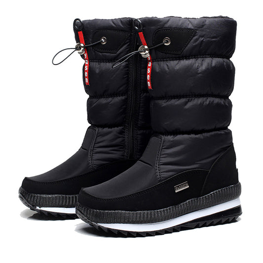 Winter Waterproof Women's Boots-Fashion&Accessories-Step confidently through winter with our Waterproof Anti-Ski Boots. Synthetic leather upper, EVA sole for durability. Stay warm, stay dry. Shop now!-okidokibro
