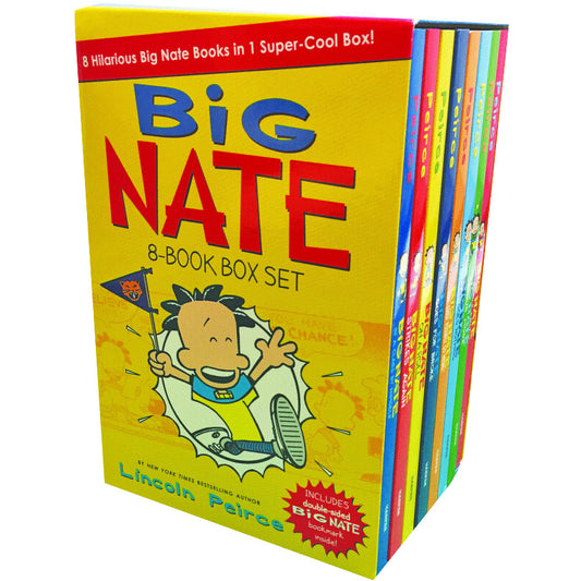 Big Nate 8-Book Box Set-Kids & Toys-Join the trick-or-treat king, Nate Wright, in his hilarious adventures. Laugh and learn with this 8-book Big Nate box set, perfect for kids, parents, and teachers.-okidokibro