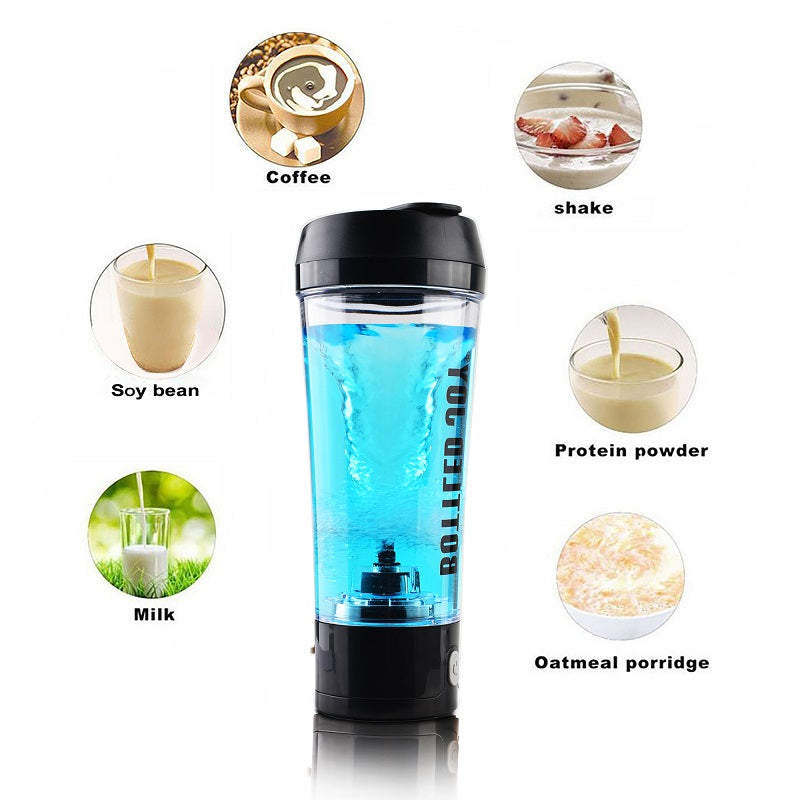 Electric Protein Cup-accessories for sports-Make smooth and clump-free protein shakes with the Vibrating Electric Protein Cup. BPA-free, waterproof, and easy to clean. Perfect for athletes and daily use.-okidokibro