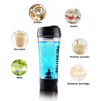 Electric Protein Cup-accessories for sports-Make smooth and clump-free protein shakes with the Vibrating Electric Protein Cup. BPA-free, waterproof, and easy to clean. Perfect for athletes and daily use.-okidokibro
