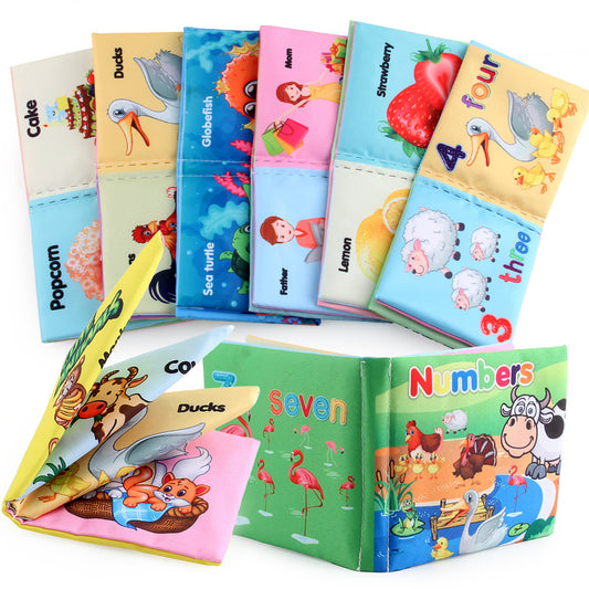 Soft Baby Sound Books - Early Learning Educational Toys for Ages 0-12 Months-Kids & Toys-Introduce your baby to a world of touch and sound with Soft Baby Sound Books. These books stimulate senses and foster early learning.-okidokibro