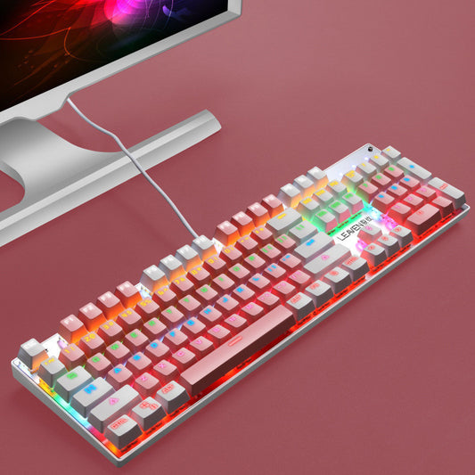 LEAVEN Luminous Punk  USB Wired Computer Gaming Keyboard Colorful