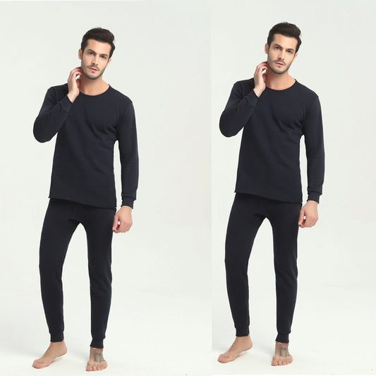 Men's Round Neck Thermal Underwear Suit-accessories for sports-Embrace the cold with confidence in our Men's Round Neck Thermal Underwear Suit. Stay warm, comfortable, and stylish in all seasons.-okidokibro