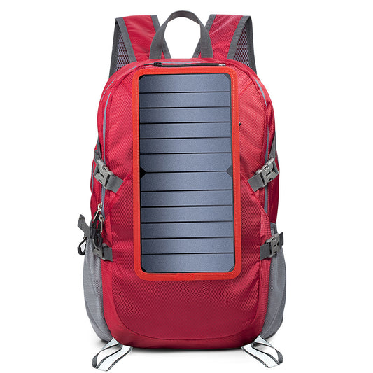 Solar Backpack Foldable Hiking Daypack With 5V Power Supply-Sports-okidokibro