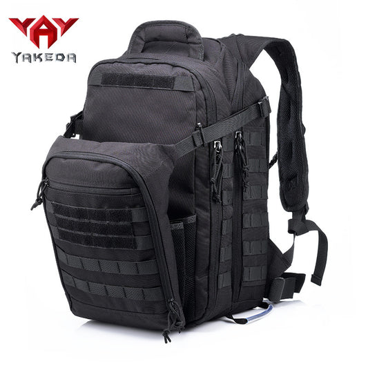 YAKEDA Tactical Camouflage Backpack-Fashion&Accessories-YAKEDA's tactical backpack is perfect for outdoor sports with a 45L capacity. Unisex design in black and mud colors.-okidokibro