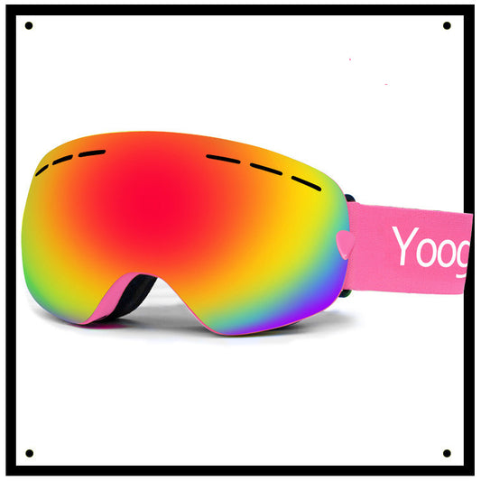 YOOG Adult Double-Layer Anti-Fog Ski Goggles-accessories for sports-Stay clear on the slopes with YOOG's double-layer anti-fog ski goggles. Ideal for skiing, climbing, and cycling in any condition.-okidokibro