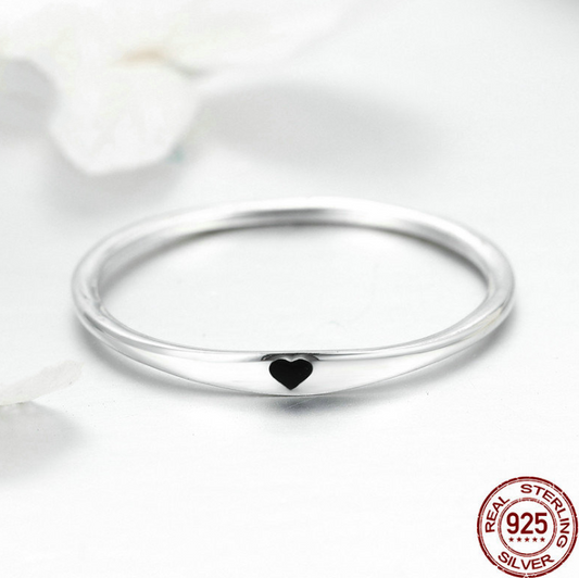 925 Finger Ring-Fashion-Discover timeless beauty with the Bamoer Round Circle Finger Ring. Made of 925 sterling silver with elegant enamel details. Perfect for all occasions.-okidokibro