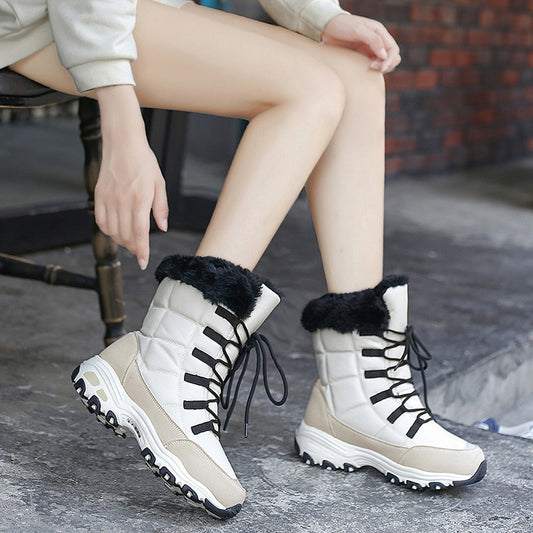 Women's Ski Boots-Fashion&Accessories-Elevate your style with Women's Ski Boots - High-Top, Plus Velvet, Leisure design. Crafted for comfort and fashion. Shop now!-okidokibro