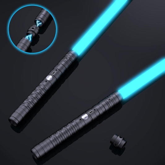 2-Pack Lightsaber black color with blue light s