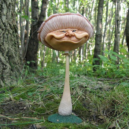 Mushroom Garden Decor in the woods 