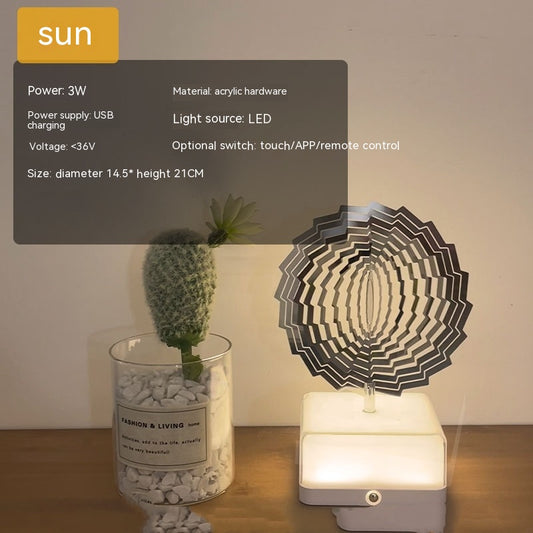 Three Dimensional Night Light showing the size and the essentials know how's variant sun 