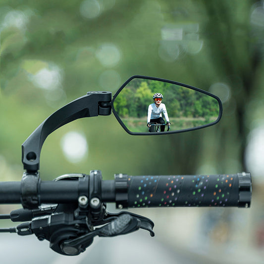 Rotatable Bike Mirror with Wide Field of Vision-accessories for sports-Stay safe on the road with our Bike Mirror featuring a wide field of vision, clear imaging, and 360° rotation. Durable acrylic lens and adjustable design.-okidokibro