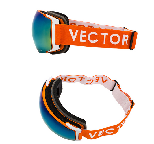 VECTOR Ski Goggles with Double-Layer Anti-Fog Spherical Lens-accessories for sports-Experience ultimate clarity and performance on the slopes with VECTOR Ski Goggles. Waterproof, polarized, and anti-fog, these goggles are designed for adventurers. Choose from various colors!-okidokibro
