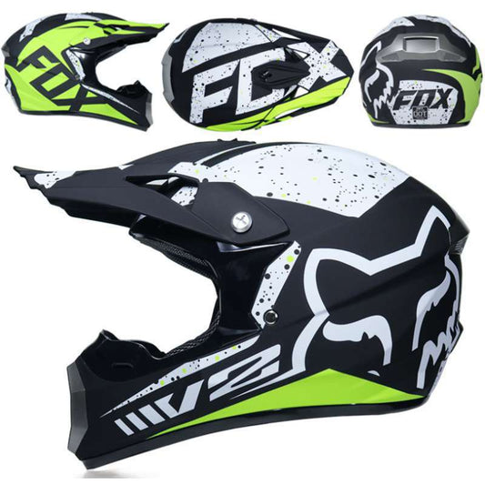 FOX Motocross Helmet for Mountain Biking-accessories for sports-Experience the ultimate thrill with the FOX Motocross Helmet. Crafted from durable ABS material and available in various sizes and designs, it's your perfect companion for mountain biking and more.-okidokibro