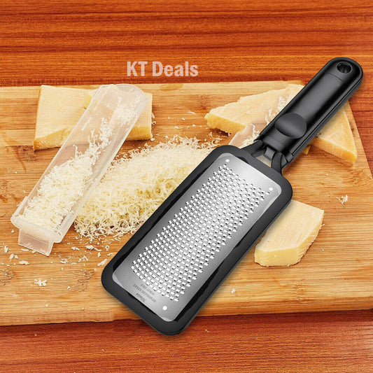 Cheese Grater next to a cheese 