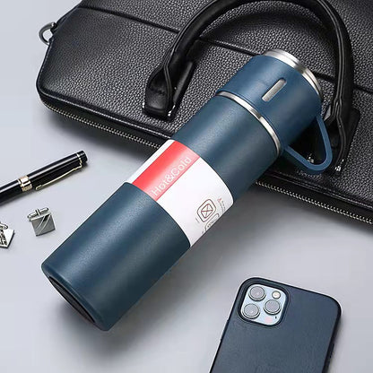 Elegance on the Go Stainless Steel Flask Set-Holiday Gifts-Sip in style with our Elegance on the Go Stainless Steel Flask Set. Choose from single cups or complete sets, crafted for durability and heat preservation.-okidokibro