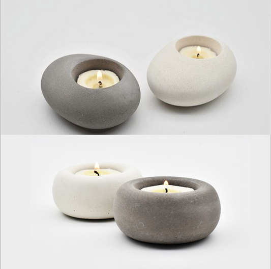 Cobblestone Aroma Silicone Candlestick-Home&Decor-Made from 100% food-grade silicone, this candlestick adds a touch of charm and aroma to your space.-okidokibro