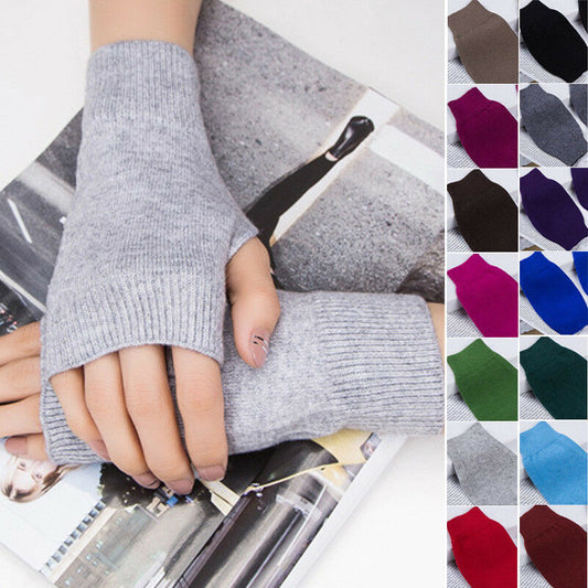 CozyKnit Cashmere Fingerless Warm Gloves-Fashion&Accessories-Elevate your comfort with CozyKnit Cashmere Fingerless Gloves. Keep warm, maintain dexterity, and stay stylish all year round.-okidokibro