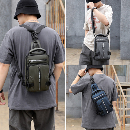 Cross Body Bag-backpacks-Elevate your style and convenience with our Men's Cross Body Bag . Transition seamlessly from backpack to chest bag for versatile urban exploration.-okidokibro
