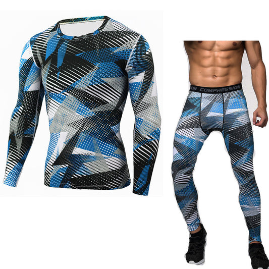 Men's Thermal Fitness Suit-accessories for sports-Unleash your inner fitness warrior with our Men's Camouflage Thermal Fitness Suit collection. Stay fit, stylish, and motivated!-okidokibro
