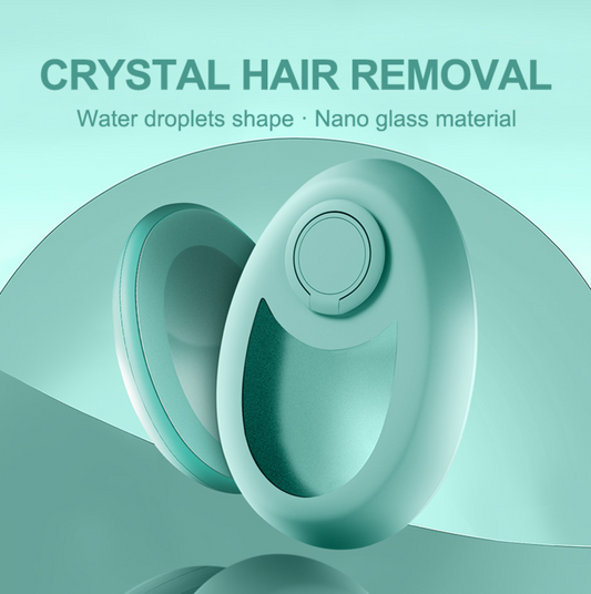 Eco-Friendly Crystal Hair Removal Device green color with text 