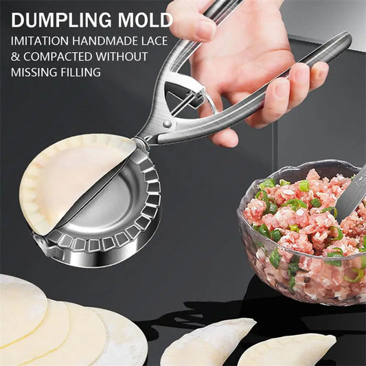 Stainless Steel Dumpling Maker-Home & Decor-Effortlessly make flawless dumplings at home! Our stainless steel dumpling maker is easy to use, durable, and versatile. Enjoy mess-free cooking.-okidokibro