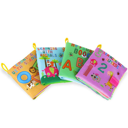MOONBIFFY Soft Cloth Books - 4 Style Baby Toy Set-Kids & Toys-Elevate early learning with MOONBIFFY Soft Cloth Books. Ideal for ages 0-24 months, these books offer fun, education, and entertainment in one charming package.-okidokibro