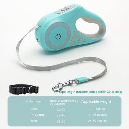 Retractable Luminous Automatic Hand Holding Rope Outing Pet Supplies 