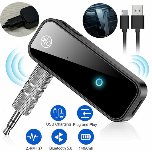 5.0 Bluetooth Transmitter close up all the functions 