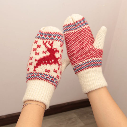 Wool Padded Thickened Gloves-Fashion&Accessories-Elevate your style with Wool Padded Thickened Gloves. One size fits all, available in various colors, perfect for women.-okidokibro