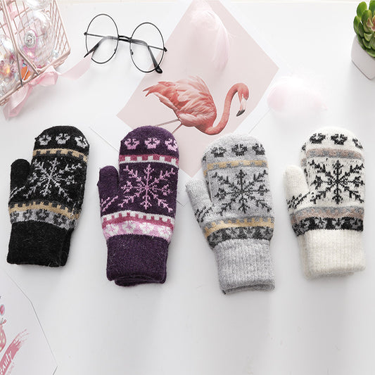 Women's Gloves-Fashion&Accessories-Embrace winter with Double-Layer Warm and Cold-Proof Women's Gloves. Keep warm and enjoy touchscreen functionality.-okidokibro