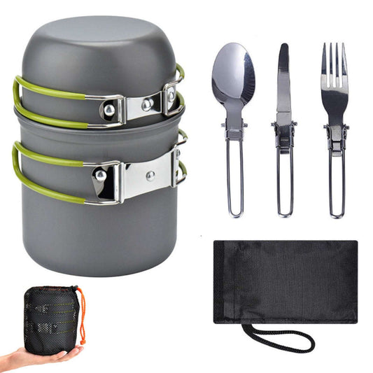 Portable Cook Set-Camping-Discover culinary bliss in the wilderness with our Wilderness Culinary Set. Durable, portable, and eco-friendly, it's your perfect camping companion. Elevate your outdoor cooking game now.-okidokibro