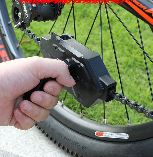 Portable Bicycle & Motorcycle Chain Cleaner and Brush Set-accessories for sports-Clean and degrease your bike or motorcycle chain effortlessly with our Portable Chain Cleaner and Brush Set. Keep your hands clean and your chain sparkling.-okidokibro