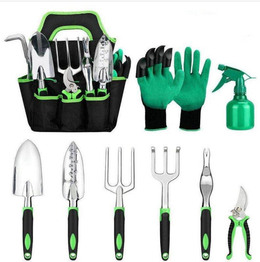 Garden Tools Set-Garden-Tools-Elevate your gardening with our 9-piece Aluminum Garden Tools Set. Durable tools with comfortable handles for efficient and enjoyable gardening.-okidokibro
