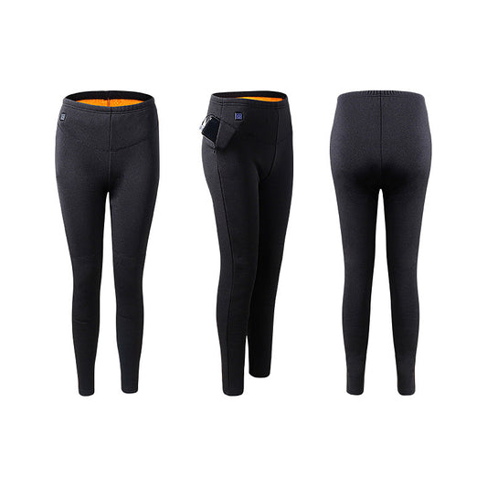 Outdoor Ski Thermal Underwear De Rong-accessories for sports-Stay warm during winter sports with De Rong's outdoor thermal leggings. Powered by carbon fiber heating for comfort in cold conditions.-okidokibro