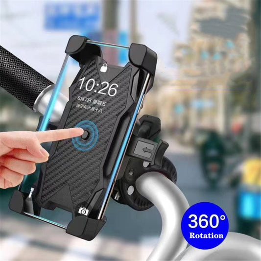 Simple Anti-drop Bike Phone Holder-accessories for sports-Elevate your biking experience with our Fashionable Minimalist ABS Bike Bracket in sleek black. Say goodbye to drops and vibrations.-okidokibro