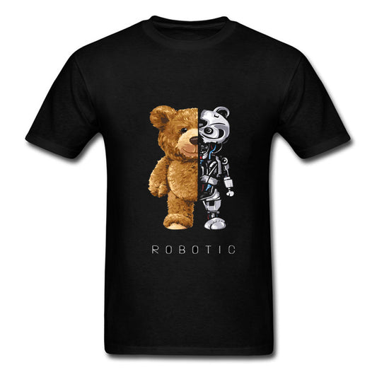 Street Fashion Brand T-shirt - Robotic-Fashion&Accessories-Join the street fashion movement with our Street Fashion Brand T-shirt - Robotic, this T-shirt features a cartoon-inspired design and a loose, comfortable fit. -okidokibro