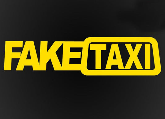 Fake Taxi Sticker yellow color 