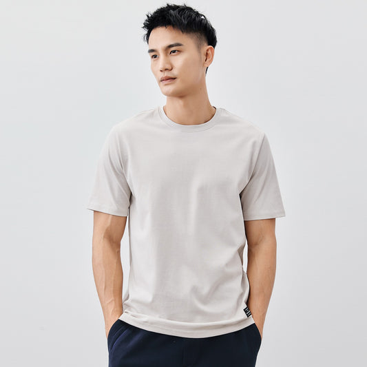 Cotton Men's Short Sleeve T-shirt - Crewneck-Fashion&Accessories-Elevate your spring wardrobe with the KUEGOU Cotton Men's Short Sleeve T-shirt. Crafted with a cotton wool blend. Discover the perfect blend of comfort and style.-okidokibro
