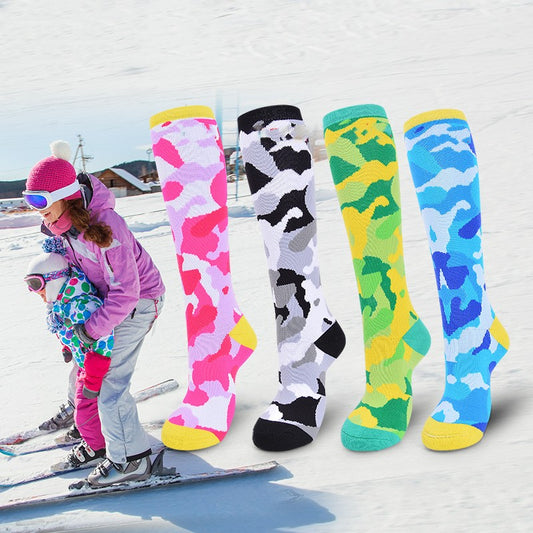 Children's Ski Socks - Warm and Comfortable-accessories for sports-Keep your young skiers warm and comfortable with Full Terry Children's Ski Socks. Available in various colors and sizes for winter adventures.-okidokibro