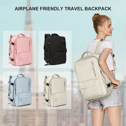 Fashion Large Capacity Travel Backpack-Backpacks-Stay organized and travel in style with this spacious and waterproof nylon backpack. Available in various colors and sizes to suit your needs.-okidokibro