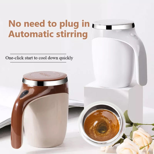 Rechargeable Electric Stirring Cup - Ultimate Beverage Convenience-Kitchen & Dining-Experience beverage perfection on the go with our Rechargeable Electric Stirring Cup. Enjoy warm coffee or tea anytime, anywhere.-okidokibro