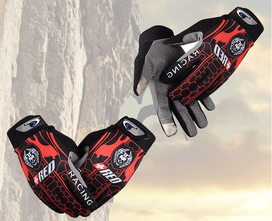 +Red Windproof Touch Screen Gloves-Sports-Embrace warmth and style with +Red windproof gloves. Vibrant colors, non-slip grip, perfect for active young individuals in spring.-okidokibro